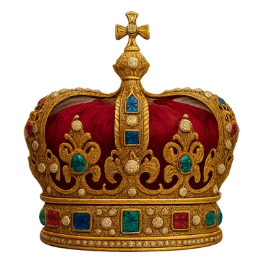detailed crown with jewels sticker