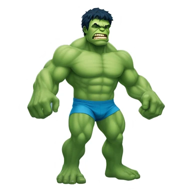 The hulk with all sky blue skin, and you see his whole body sticker