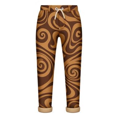 Brown swirled pants sticker