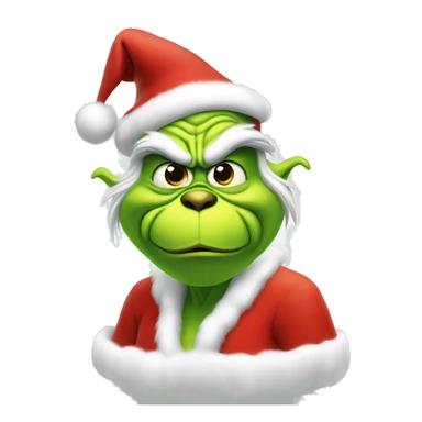 Grinch dressed as Santa  sticker