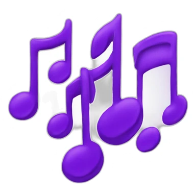 Purple music notes sticker