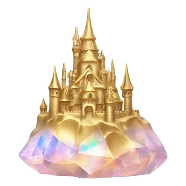 opal crystal gemstone castle gold sticker