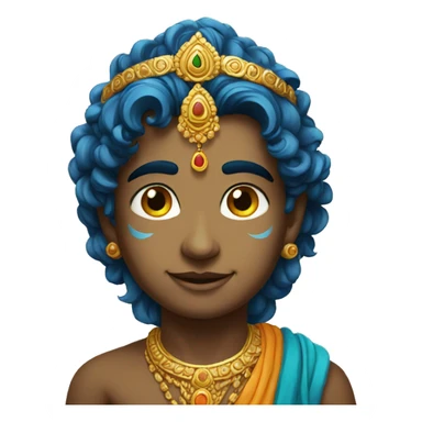 Young Krishna god sticker