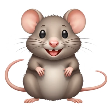Happy comic rat sticker