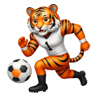 Bengal tiger playing football in Cincinnati sticker