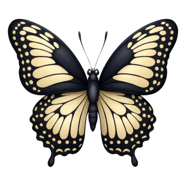 Siyah kelebek sticker