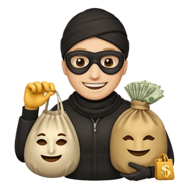 The bitlife robber emoji sticker