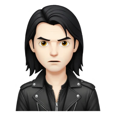 rockstar vampire neutral face sticker