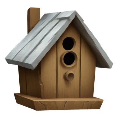 rustic birdhouse sticker