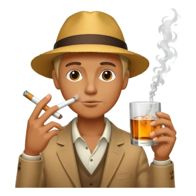 smoking with alcohol sticker