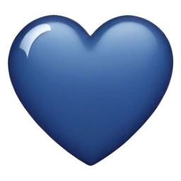 Navy blue heart emoji sticker