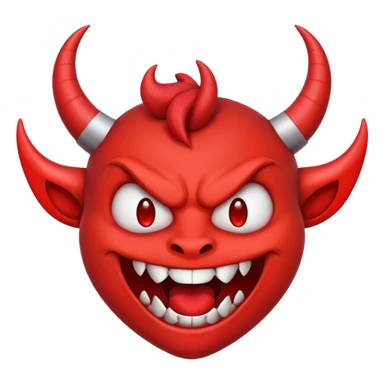 make an evil emoji that looks like a demon and is made to scare people sticker