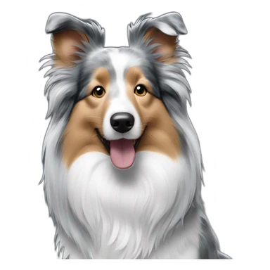 Blue merle sheltie sticker
