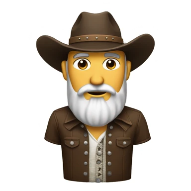 cowboy with salt and and pepper beard sticker