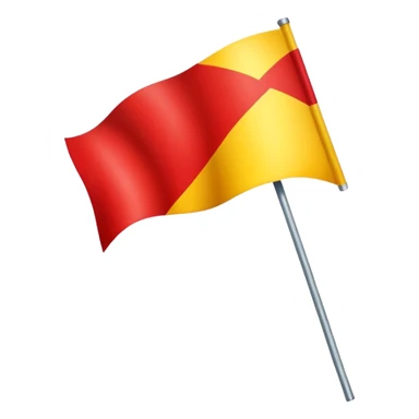 Red yellow red flag  sticker