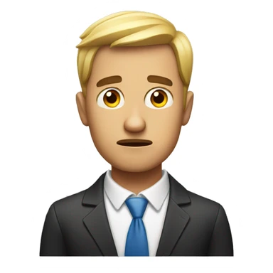 Worried business man sticker