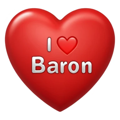 a heart thats say "I heart Baron" sticker