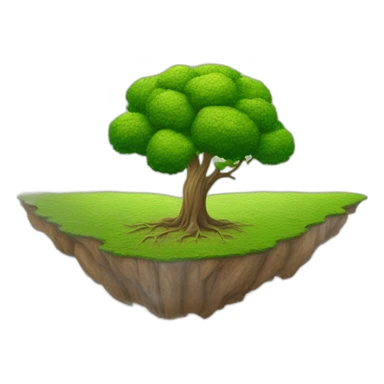 a tree, split down the middle with green and luscious land on the left and arid and dead on the right sticker