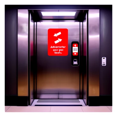 Advertisement at an elevator  sticker