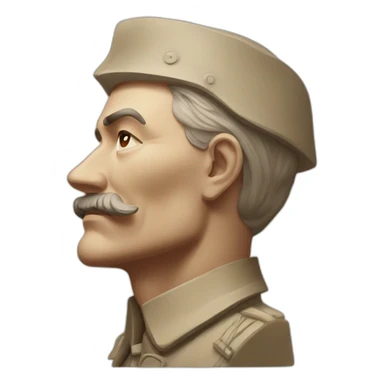 Josef Staline dreaming about a moaï totem sticker