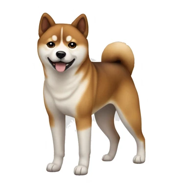 Brown black and White Shiba inu sticker
