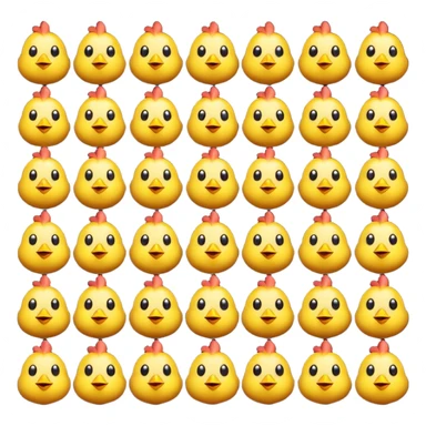 chicken 3d imoji count 100 transparent sticker