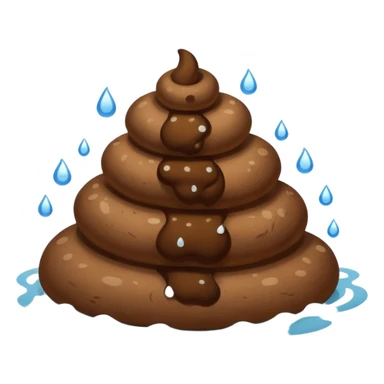Poop floating in water sticker