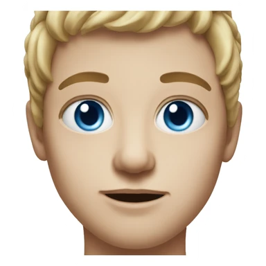 realistic portrait with blue eyes sticker