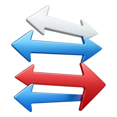 Make me an emoji to my school Holy cross davao college  representing this three colors ❤️💙🤍 make it like an double arrow down. sticker