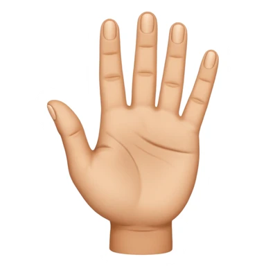 Extend your thumb, index finger, and middle finger straight out.
Tuck your ring finger and pinkie down into your palm (they stay folded). sticker