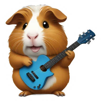 Guinea pig playing guitar  sticker