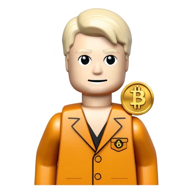 hackeur lego homme bitcoin sticker