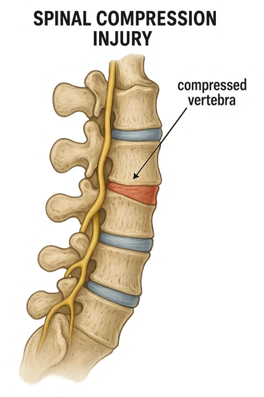 Compressione della colonna vertebrale sticker