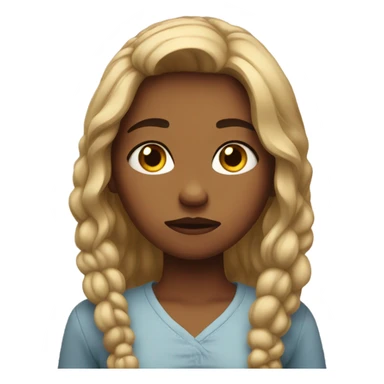 Girl with disappointment  sticker