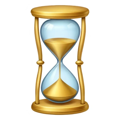 a mix between two emojis - hourglass morphing into checkmark  sticker