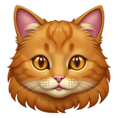 Caramel colored cat, fluffy and much fur sticker
