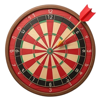 classic dartboard red and black with arrow in the center sticker
