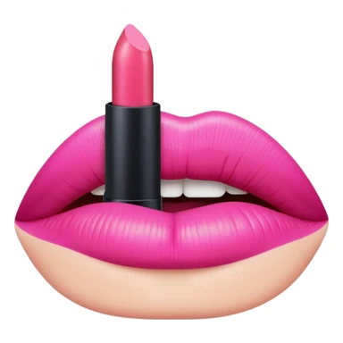Pink lipstick sticker