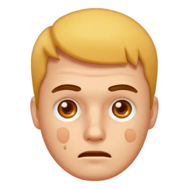 man with acne face sticker