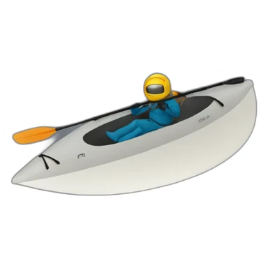 a kayak on the moon sticker