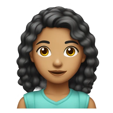 Cute young hispanic girl sticker
