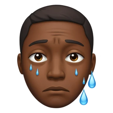 A black man crying sticker