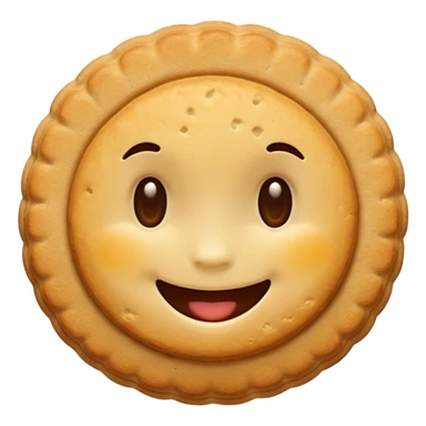 smiling vanilla biscuit sticker