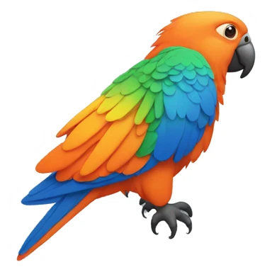 Full Orange parrot sticker