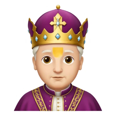 pope royal hat sticker