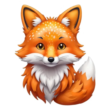 a galaxy print fox sticker