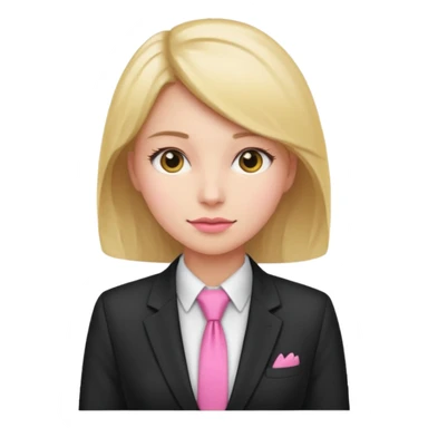 woman with pink tie and blazer sticker