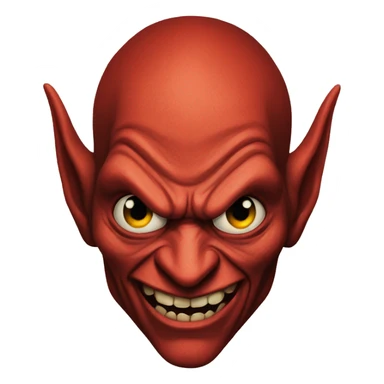 A red goblin  sticker