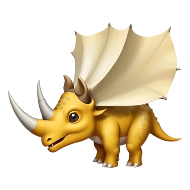 papers pierced with triceratops horn sticker