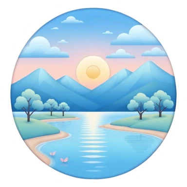 aesthetic pastel blue romantic aesthetic scenery  sticker